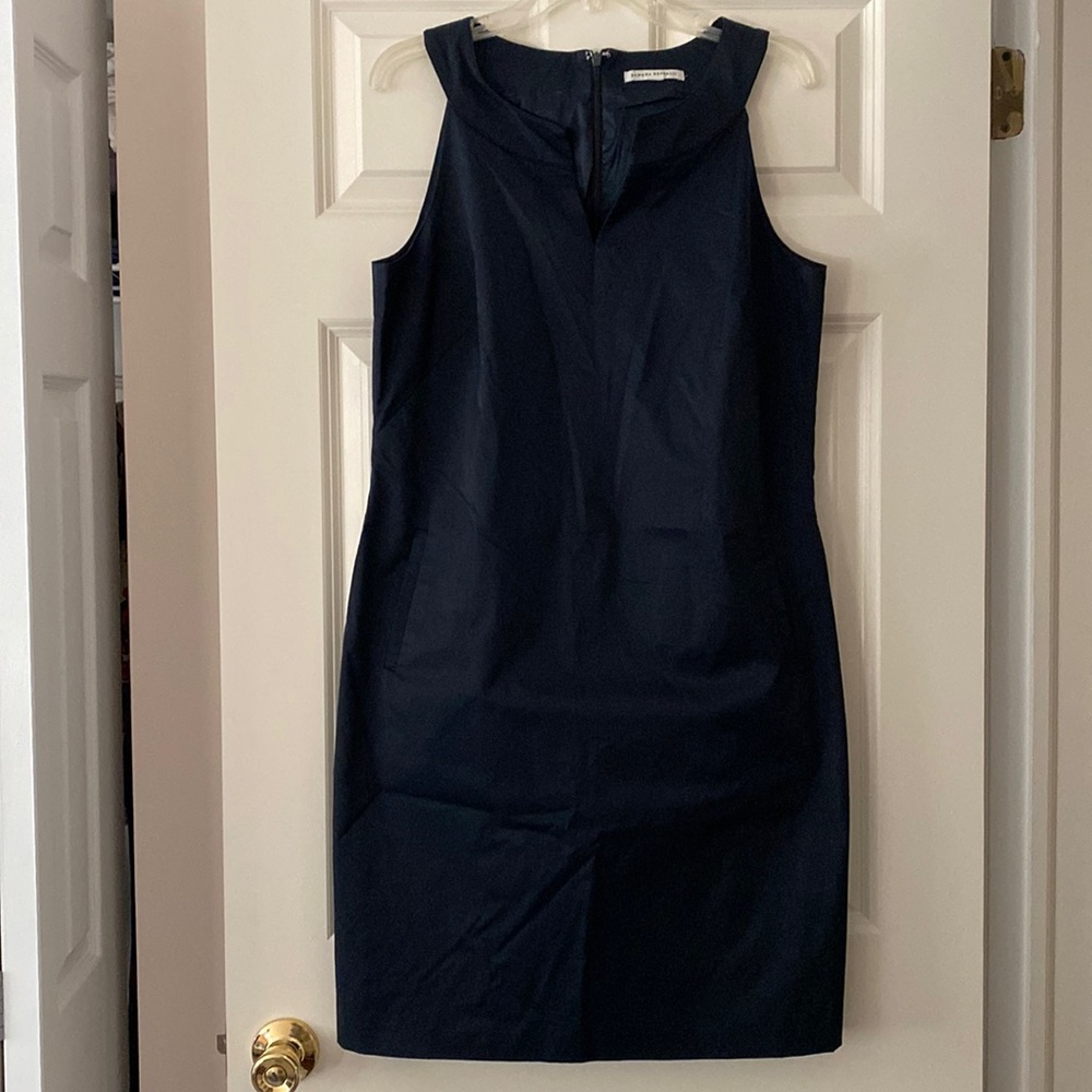 Banana Republic Knee Length Navy Sheath Dress